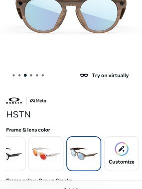 Oakley HSTN Box - Brown Smoke Frame with Deep Water Lenses